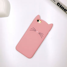 Crazy Cow 3D Fashion Cute Cartoon Animal Beard Cat Ears Cases For iPhone 5 5s Se 6 6s 6 Plus 7 7Plus