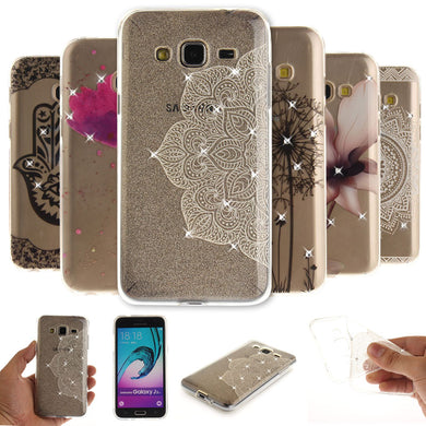 Samsung Galaxy J3 J5 2016 J510 Rhinestone Silicone cell Phone Cover Cases