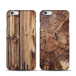 iphone 7 8 Plus 5 5S SE 6 6S Plus PC Hard Case Tree Growth Ring Wooden Cover