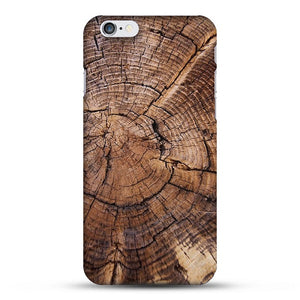 iphone 7 8 Plus 5 5S SE 6 6S Plus PC Hard Case Tree Growth Ring Wooden Cover