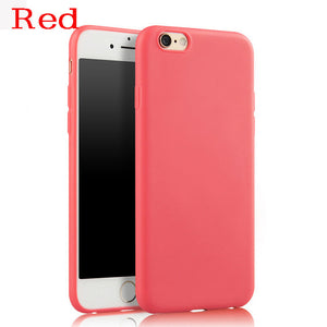 Candy Silicone TPU Soft Phone Cases For Apple iPhone 5 5S SE 6 6 s plus More 7 7Plus