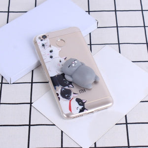 3D Cat Case  Lovely Cartoon Soft Cat Cases