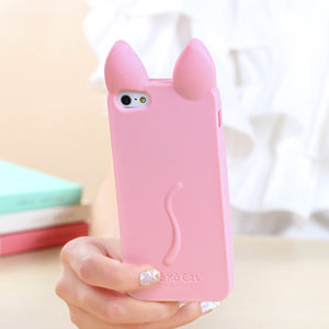 3D Mouse Ear Shape Case For iphone 7 4 4s 5 5s SE 6 6s 6 plus 8 8PLUS X