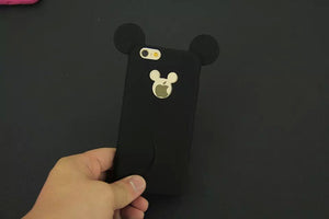 3D Mouse Ear Shape Case For iphone 7 4 4s 5 5s SE 6 6s 6 plus 8 8PLUS X