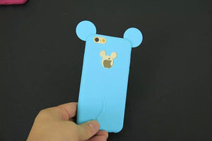 3D Mouse Ear Shape Case For iphone 7 4 4s 5 5s SE 6 6s 6 plus 8 8PLUS X