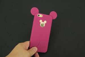 3D Mouse Ear Shape Case For iphone 7 4 4s 5 5s SE 6 6s 6 plus 8 8PLUS X