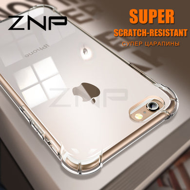 iphone 6 7 8 Plus X Slim Transparent Soft TPU Phone Cover