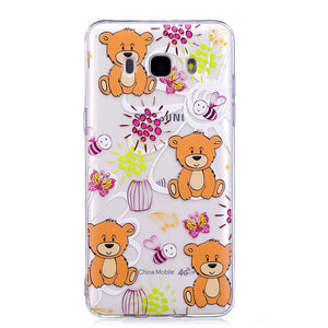 Samsung Galaxy  J3 J5 J7 2016 Cartoon Pattern 3D Scales Cas