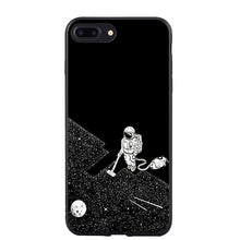 black with white moon stars Phone Cover Case For iPhone 5 5S SE 6 6S Plus 7 7Plus 8 8Plus X 10