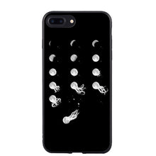 black with white moon stars Phone Cover Case For iPhone 5 5S SE 6 6S Plus 7 7Plus 8 8Plus X 10