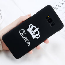 Samsung Galaxy S7 Edge S8 S9 Plus KING Queen Crown Letter Cover Phone Cases