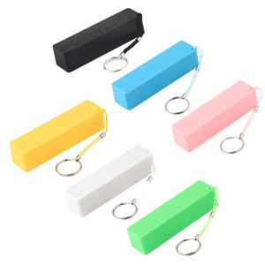 Mobile Power Case Box USB 18650 Battery Cover Key Chain For iPhone For Samsung