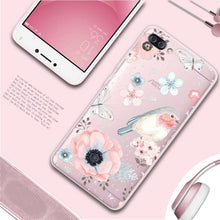 4 Max ZC520KL 3D Relief Phone Case Floral Cartoon Peach Lace Soft TPU Back Covers